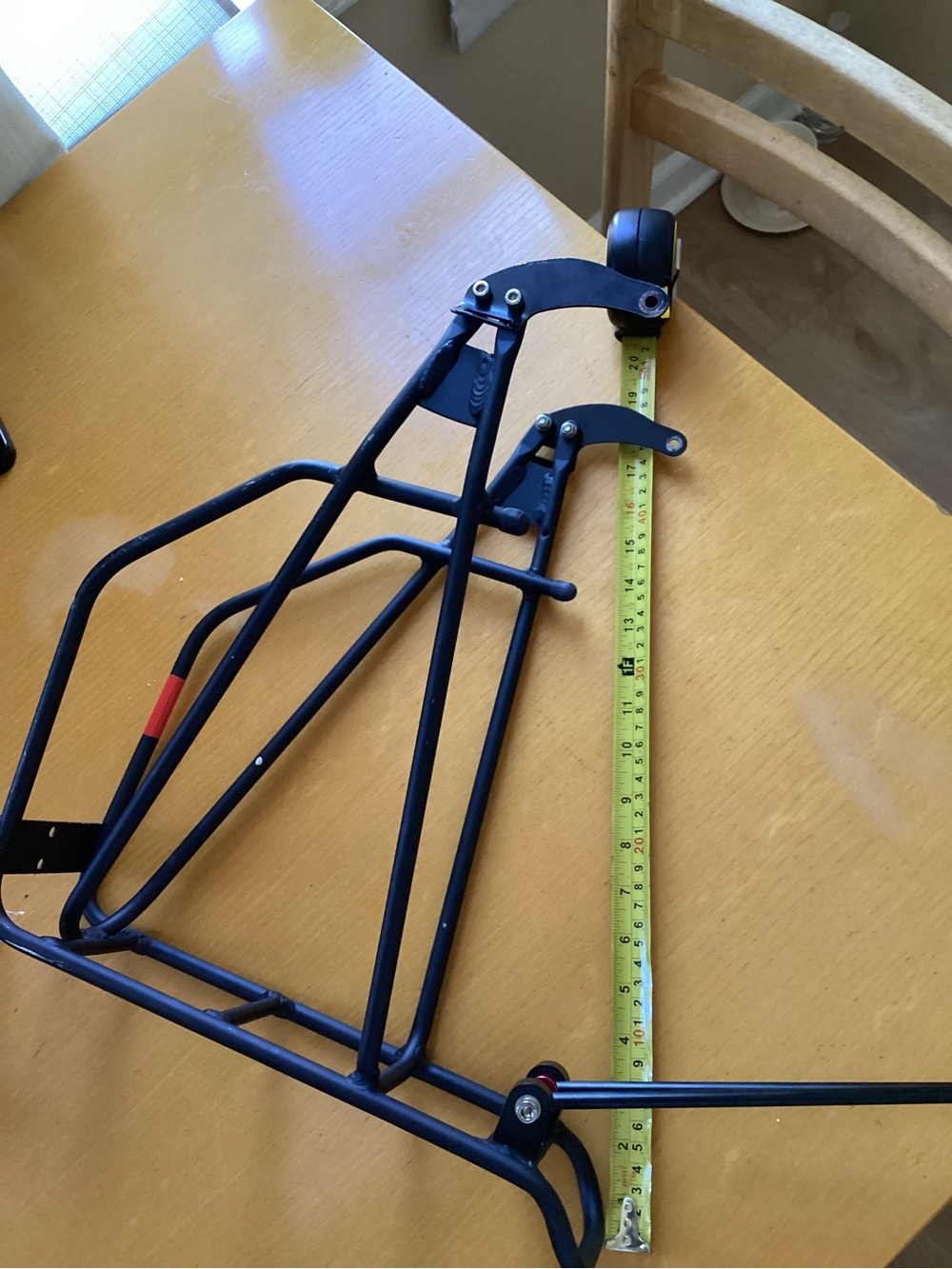 Black Metal Bicycle Rear Rack - Sturdy Transport Rack
